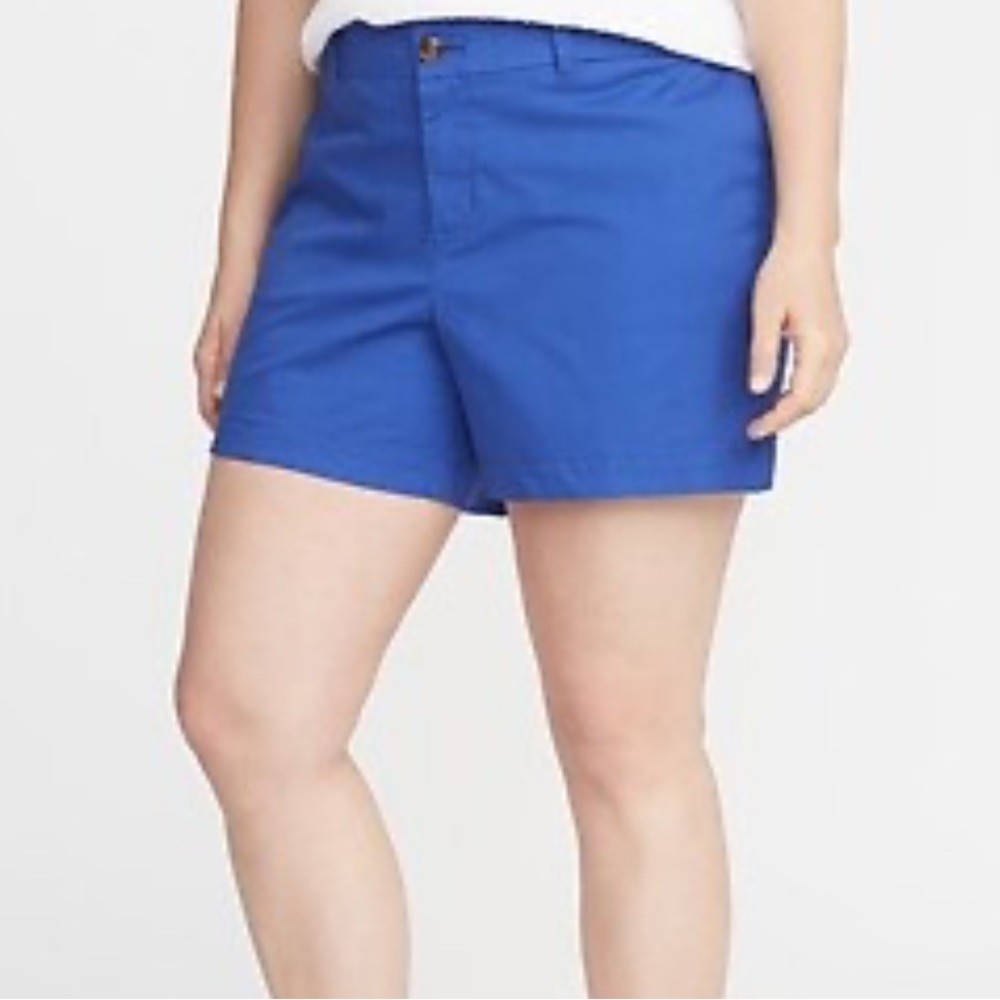 OLD Navy Blue Cotton Chino Shorts 14 TALL